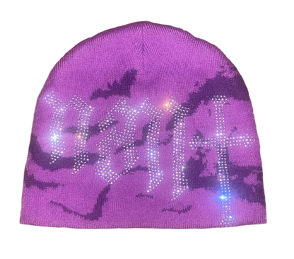 Revenant rhinestone beanie purple